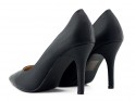 Women's black low stilettos - 4