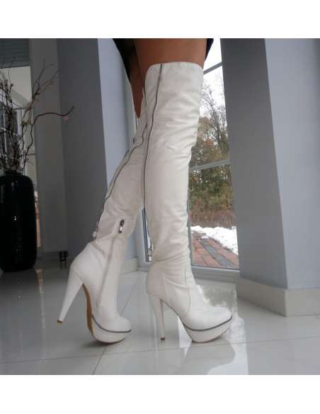 MUSKETIERE WEIßE STIEFEL LANGE STIEFEL - 2
