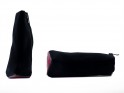 Black velour women's stiletto boots - 7