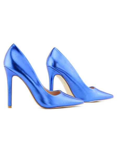 Blaue Damenstilettos aus Ökoleder - 3