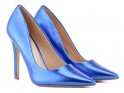 Kék női öko bőr tűsarkú cipő - 2