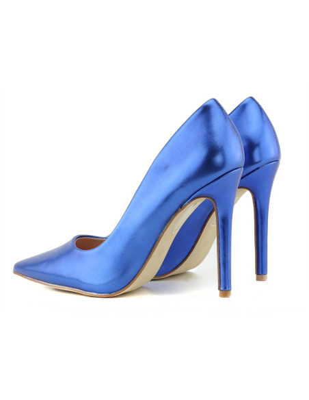 Blaue Damenstilettos aus Ökoleder - 4