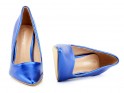 Kék női öko bőr tűsarkú cipő - 5