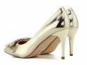 Talons aiguilles en laque d'or pour femmes - 4