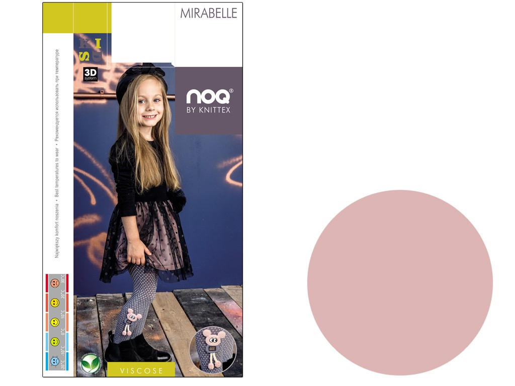 Children's polka dot tights with 3D mouse - 4