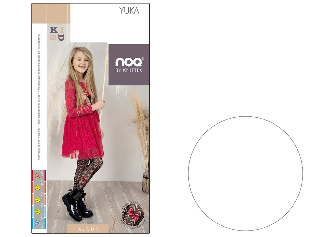 Openwork children's tights with a bow - 3