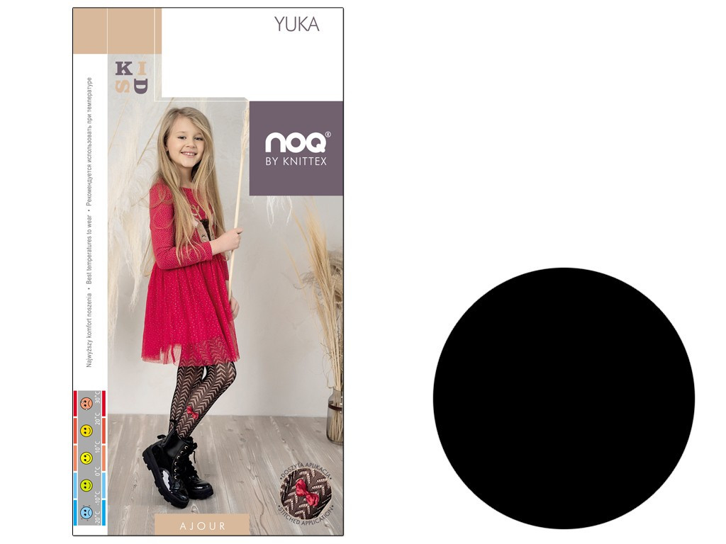 Openwork children's tights with a bow - 4
