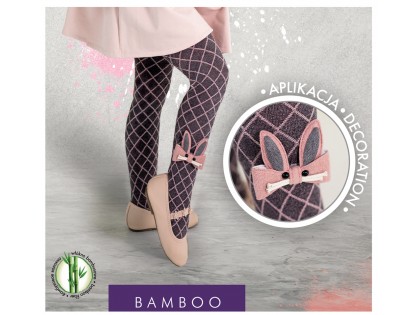 Children's tights with viscose with a hare - 2
