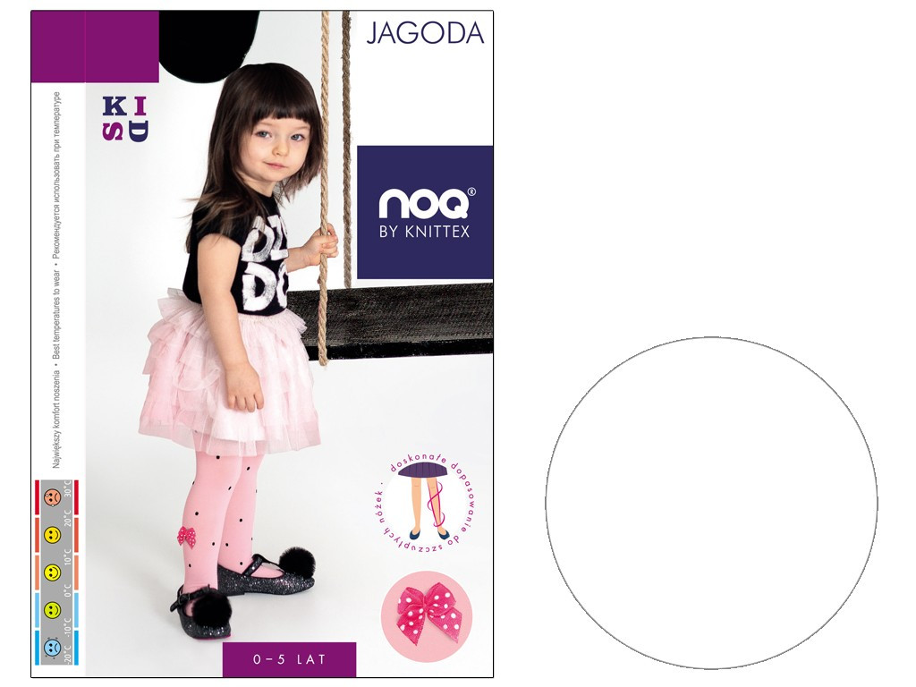 Children's polka dot tights 40den bow - 4