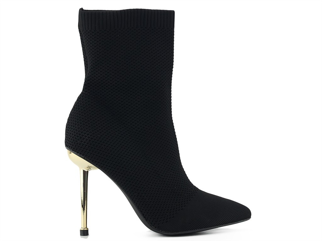 Cizme negre cu toc stiletto pentru femei - 1