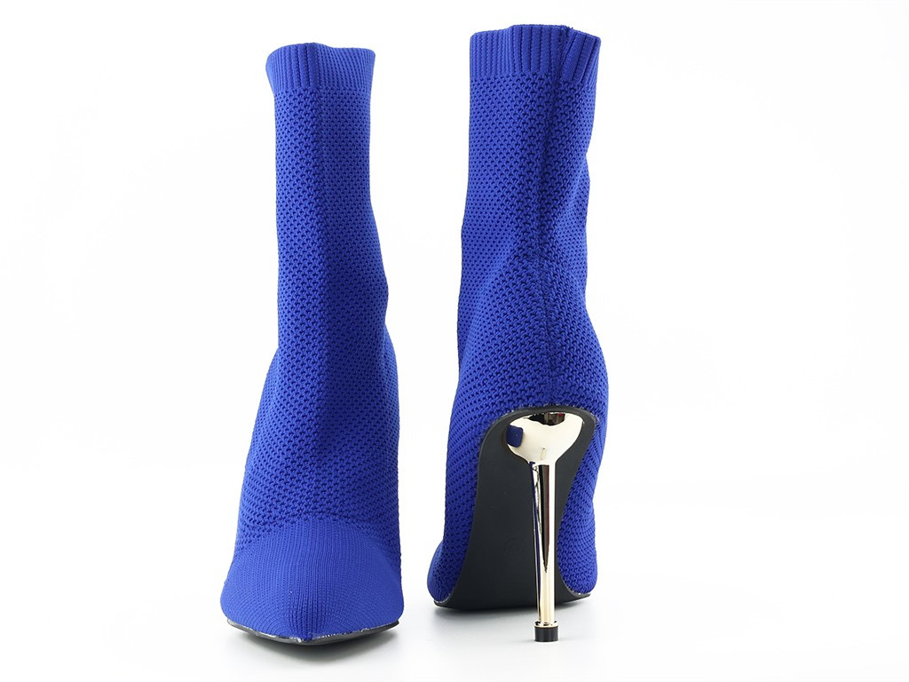 Bottes bleues à talons aiguilles pour femmes - 5