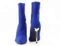 Blue women's stiletto boots - 5