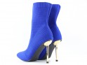 Жіночі сині чоботи на шпильці - 3
