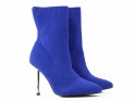 Blue women's stiletto boots - 2