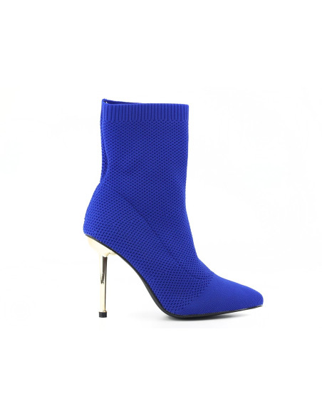Blue women's stiletto boots - 1