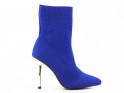 Blue women's stiletto boots - 1