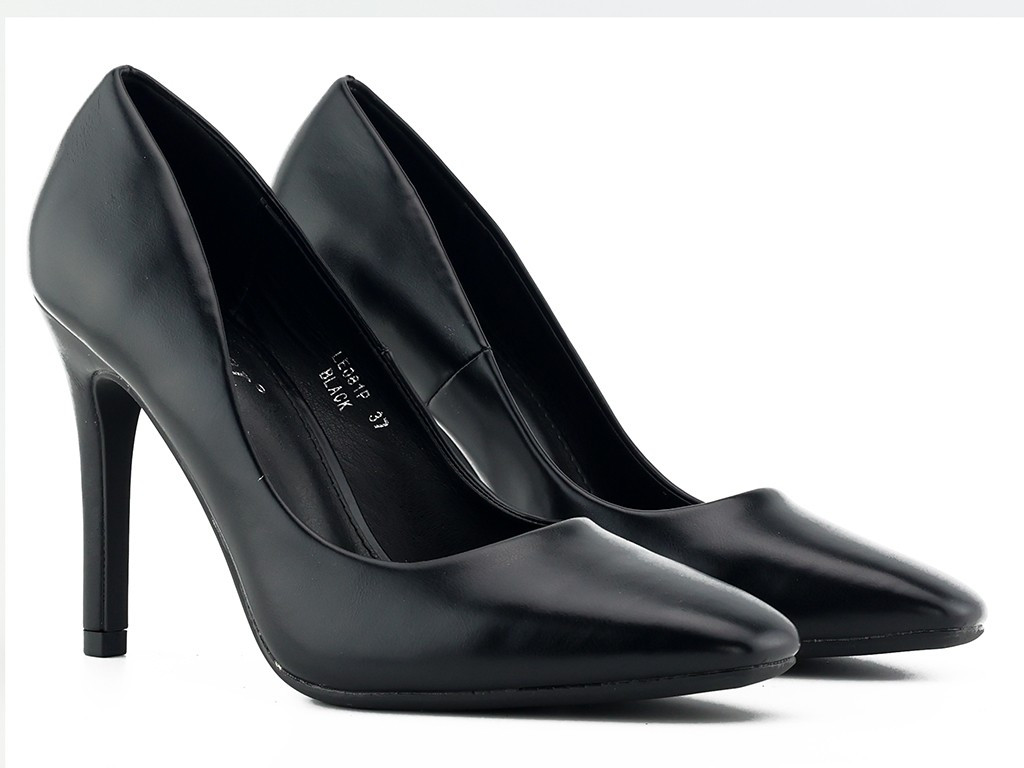 Schwarze matte Stilettos für Frauen - 2