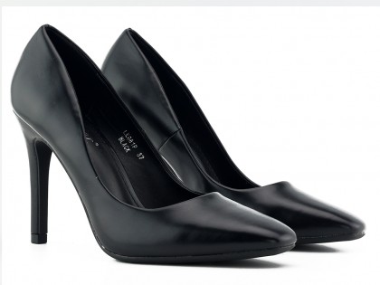 Women's black matte stilettos - 2