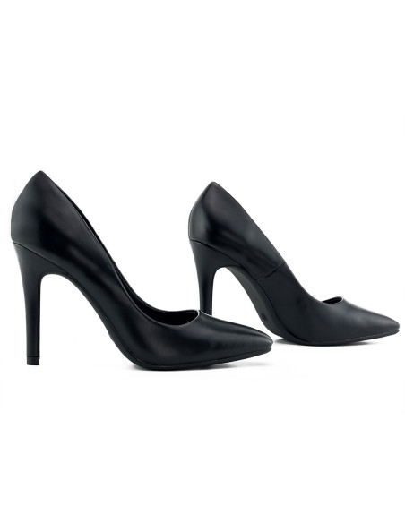 Women's black matte stilettos - 5