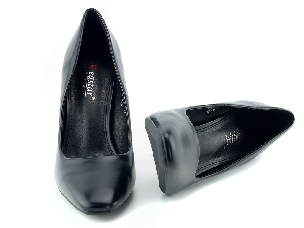 Sieviešu melni matēti stilettos - 6