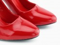 Red women's stilettos lacquer shoes - 3