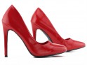 Női piros tűsarkú cipő - 6
