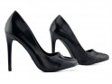 Women's black glossy stilettos - 5