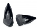 Black glitter stiletto heels - 3