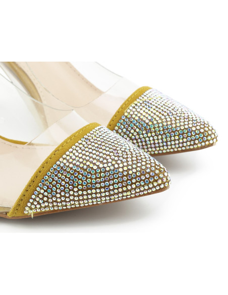 Transparente Damenstilettos mit Zirkonen - 3