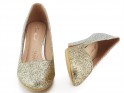 Silver and gold ombre glitter pumps - 3