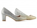 Silver and gold ombre glitter pumps - 4