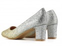 Silver and gold ombre glitter pumps - 5