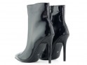 Schwarze Stiletto-Damenstiefel aus Lackleder - 4