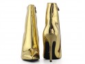 Auksiniai stiletto batai veidrodinio blizgesio - 5