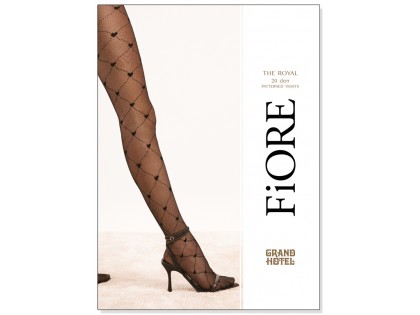 Elegant cabaret-style tights with a floral pattern