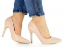 Beige matte Plateau-Stilettos - 1