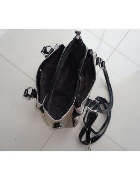 BAG TRUNK SILVER ECO LEATHER POSTMAN'S SKIN  - 4