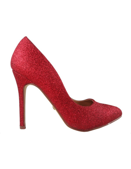 Sarkani stiletto brokāta sieviešu apavi - 1