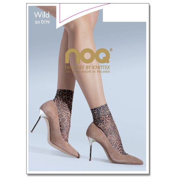 Dámske ponožky s leopardím vzorom Wild 20 DEN