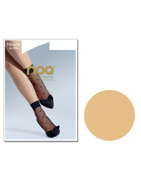 Chaussettes femme avec cœurs sur maille HEARTS 20 DEN