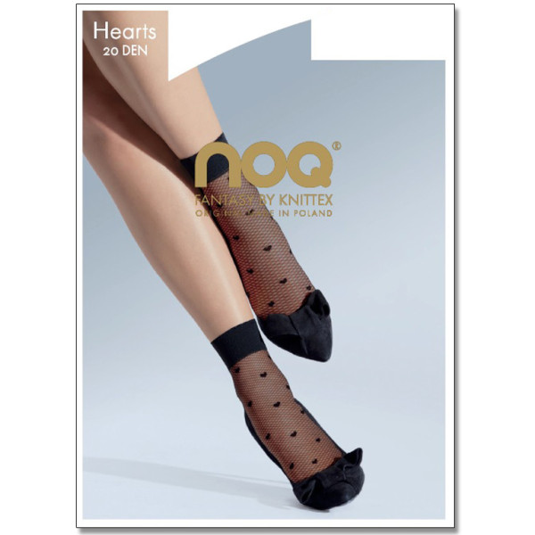 Women's socks with hearts on mesh HEARTS 20 DEN