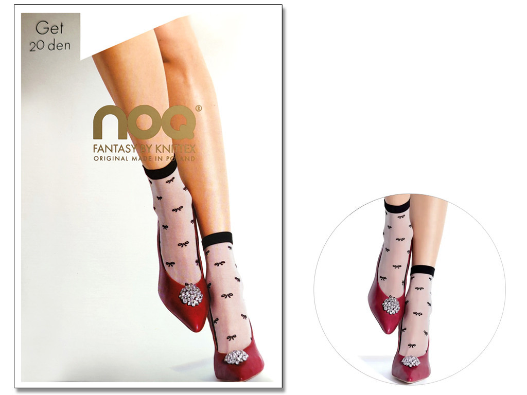 Damensocken mit gemusterten Schleifen Get 20 DEN