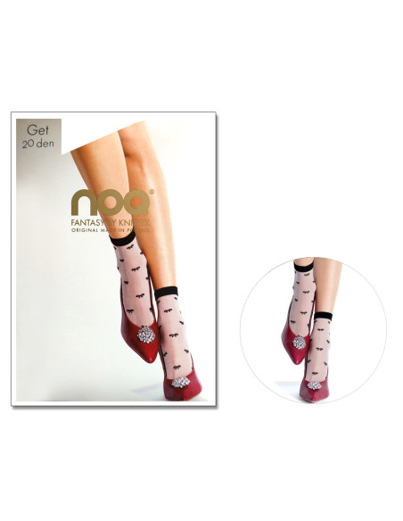 Damensocken mit gemusterten Schleifen Get 20 DEN