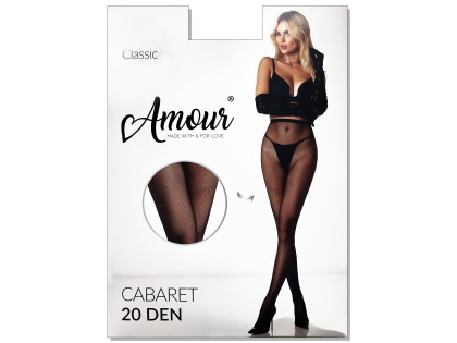 Colanți plasă fără cusături, plasă densă, 20Den CABARET