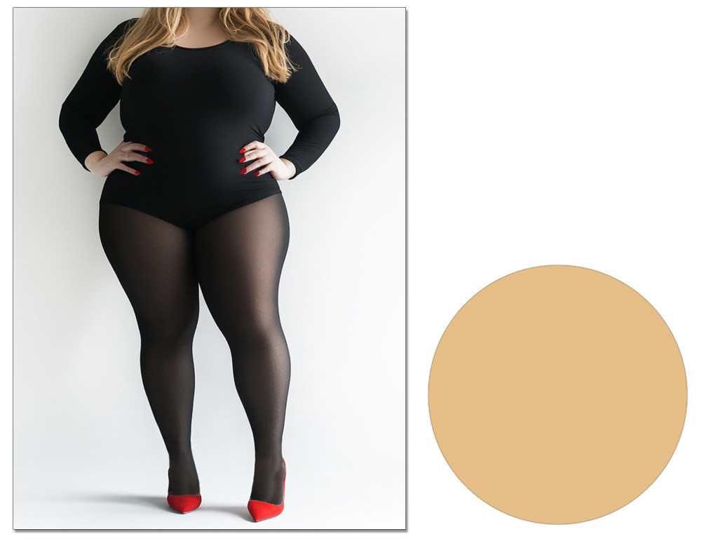 Ellane Plus Size Women's Tights 20 DEN large sizes 7, 8