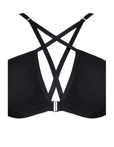 Black lingerie set with straps and a spectacular bra S–XXL