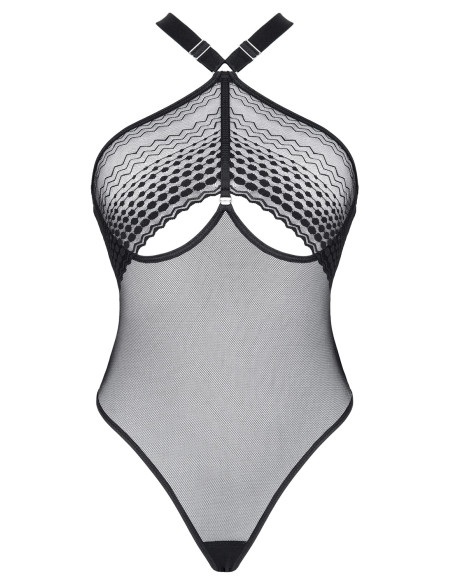 Body en maille transparente et dentelle - lingerie sensuelle dans les tailles S-XXL
