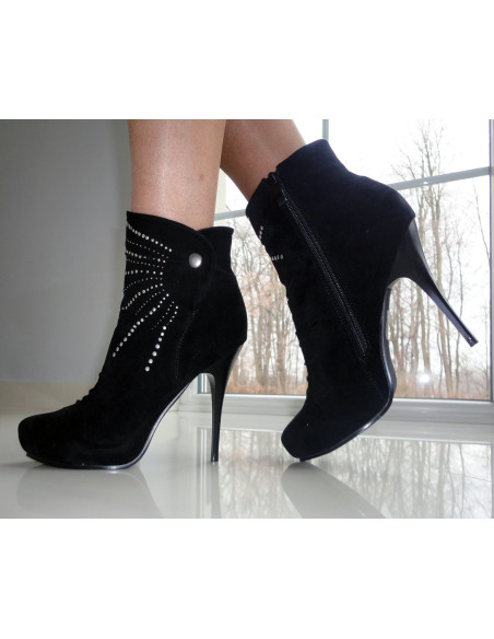 STILETTO BATAI JUODI ZOMŠINIAI SU SPYGLIAIS  - 2
