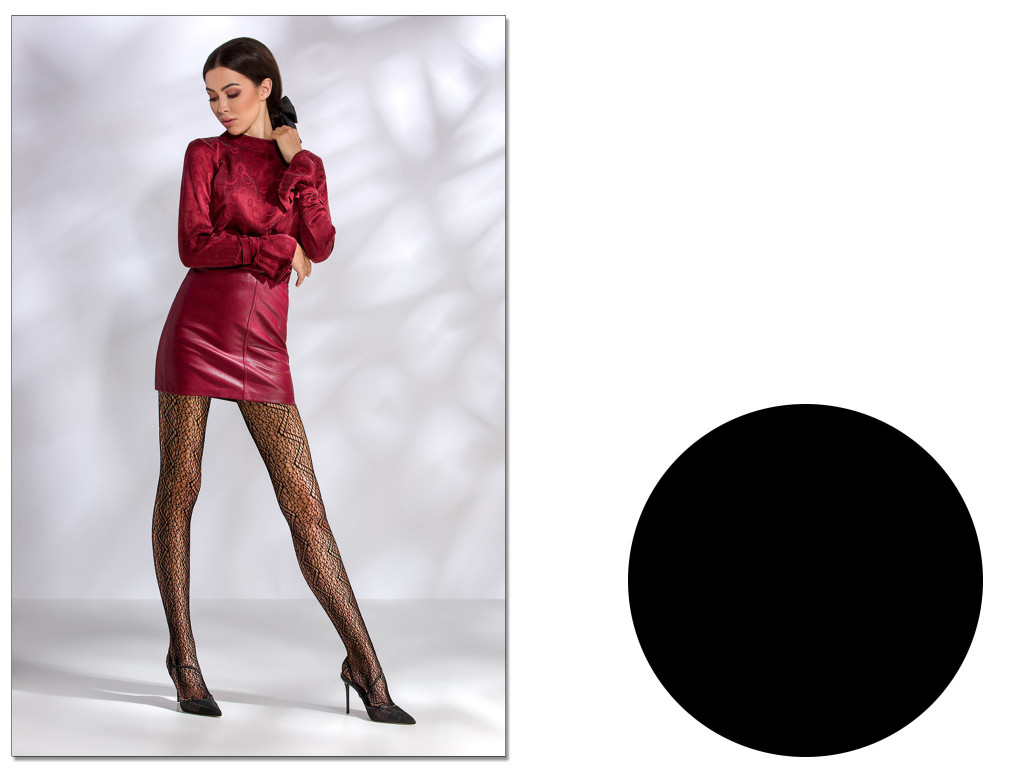Geometric mesh tights Passion TI049 Nero 20 DEN