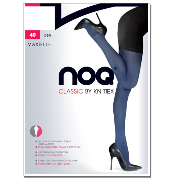 Punčocháče z mikrovlákna Maxielle Plus Size 40 Denier hladké, matné, poloprůhledné